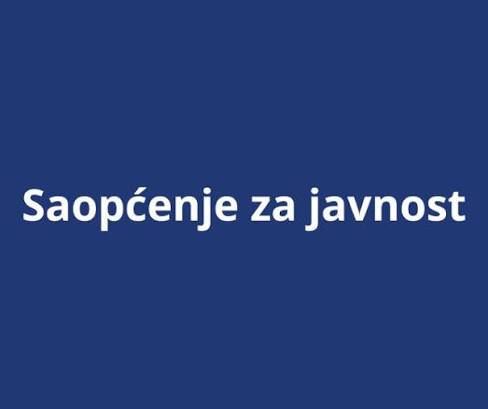 SAOPĆENJE ZA JAVNOST